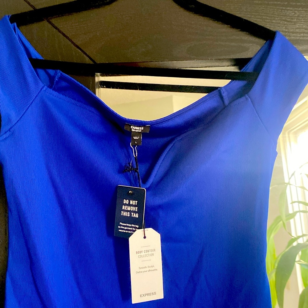 Express deep blue body suit
